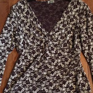 Lacy v-neck dressy top